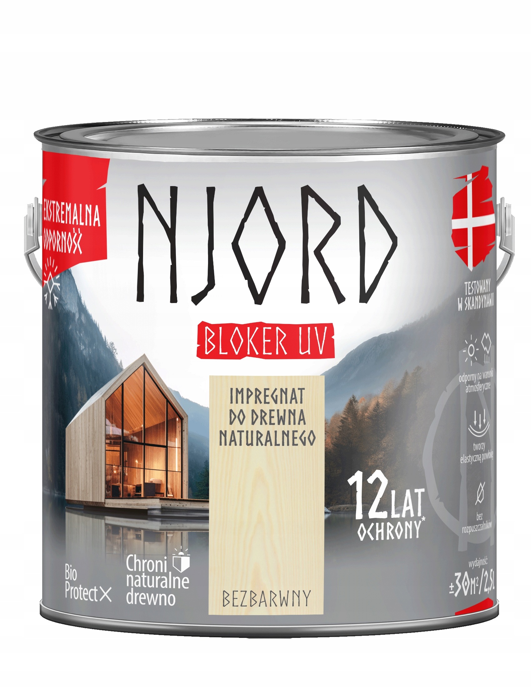 Njord Uv Blokátor Impregnace Na Dřevěné Fasády 2,5 L, Barva Barevná