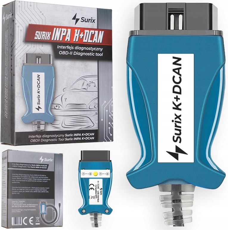 Kabel Tester Diagnostické Rozhraní Surix Pro Bmw Inpa Ista Ncs OBD2 Na Usb