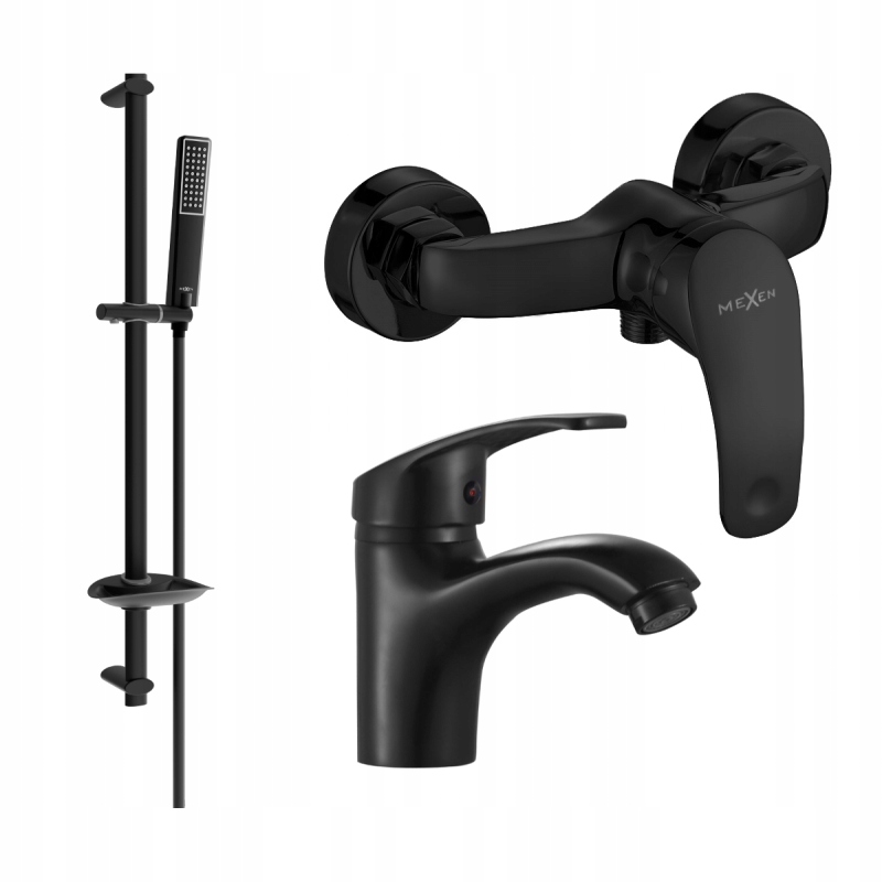 Mexen Fabia DB72 sprchová súprava, čierna