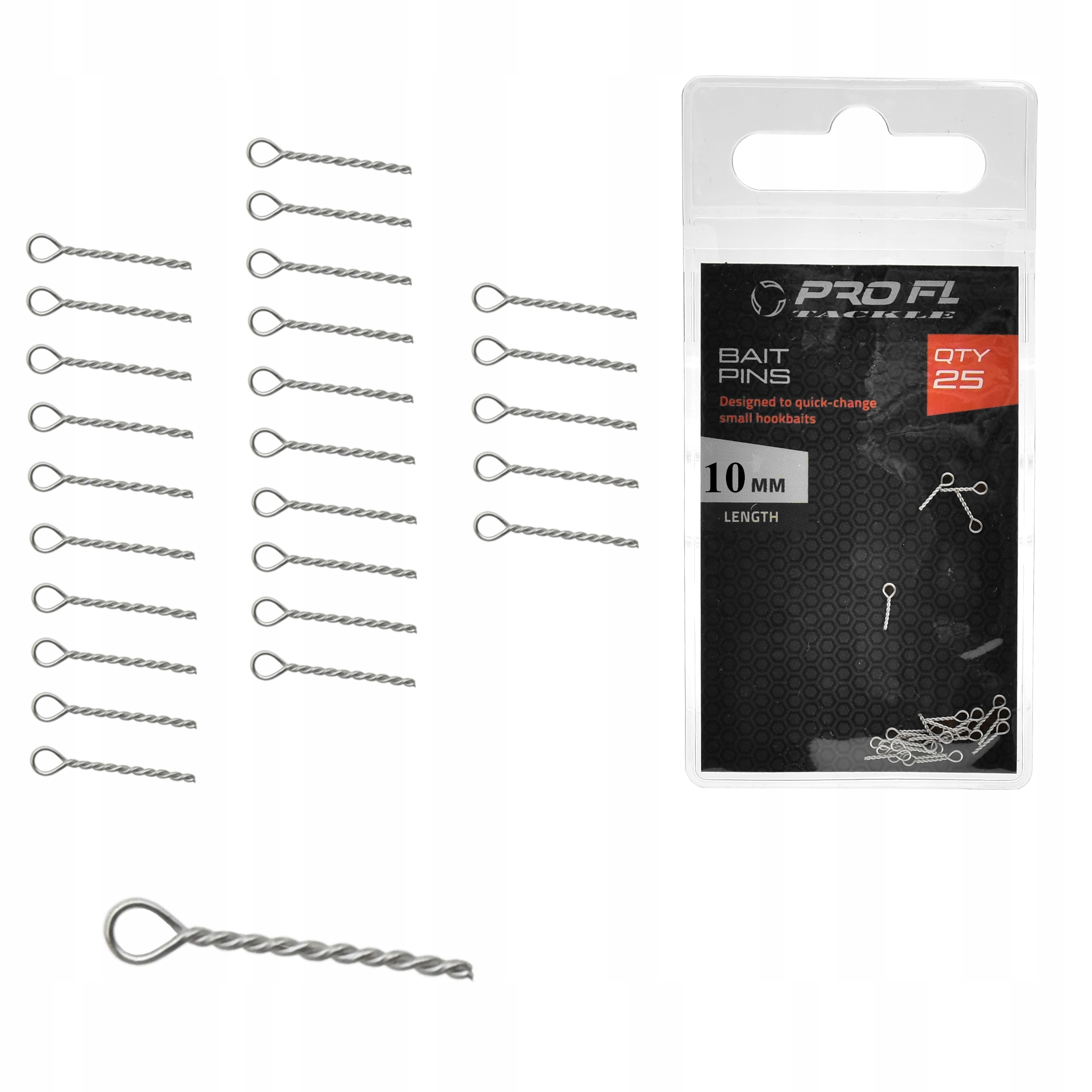 Mini Wkrętki Bagnety Igły do przynęt Method Feeder Bait Pins 10 mm 25 sztuk