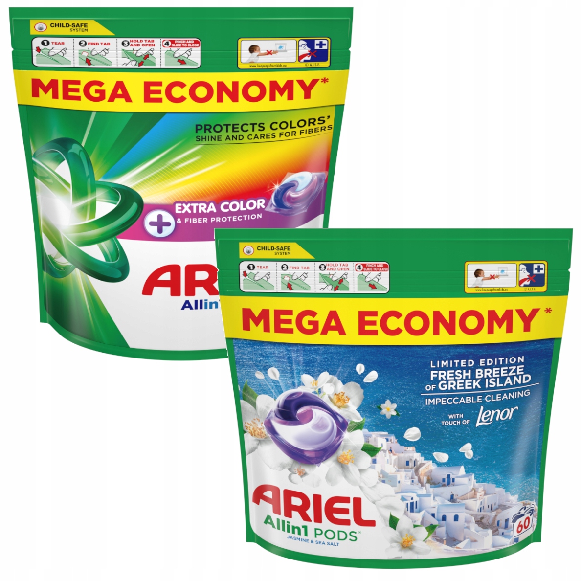 MIX Kapsle na praní barev Ariel Pods 110 ks