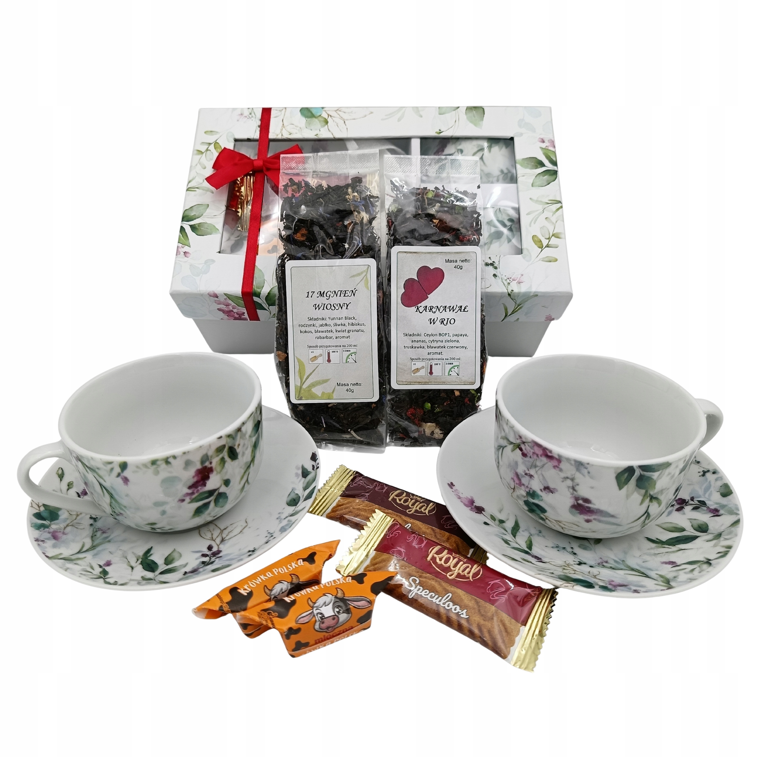 Levně Dárková Sada Jmeniny Narozeniny Dvě šálky čaje