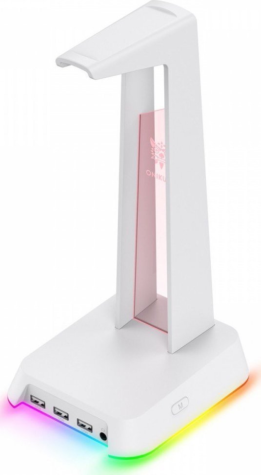 Stojak Gamingowy na Słuchawki z USB RGB Biały Marka Onikuma