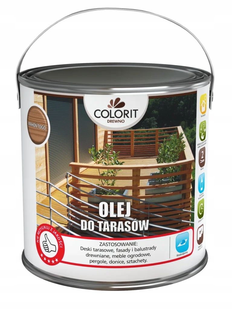 

Olej Do Tarasów Drewna 2,5 L Colorit Mahoń Togo