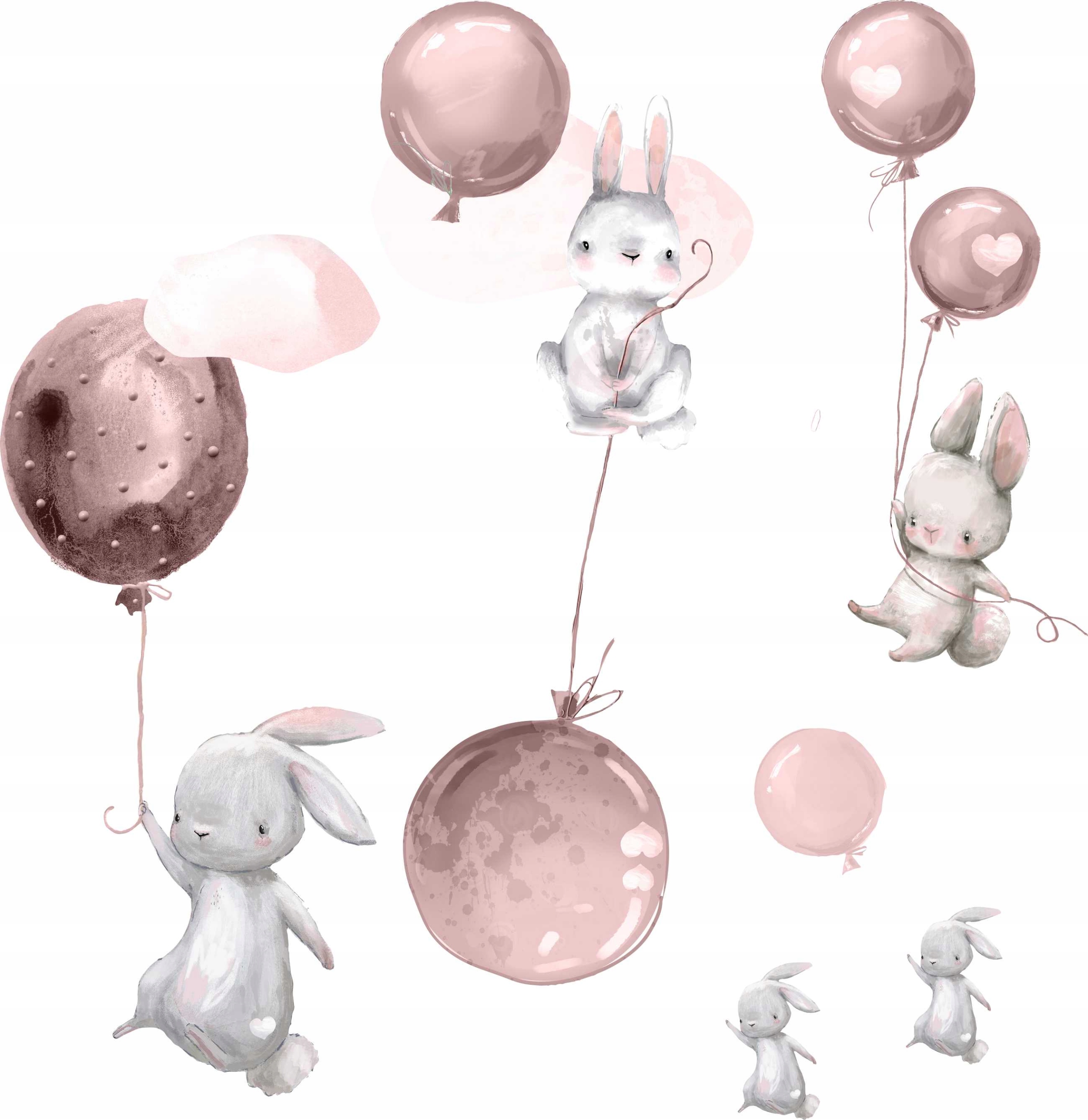 

naklejki dla dzieci na ścianę balony balon królik