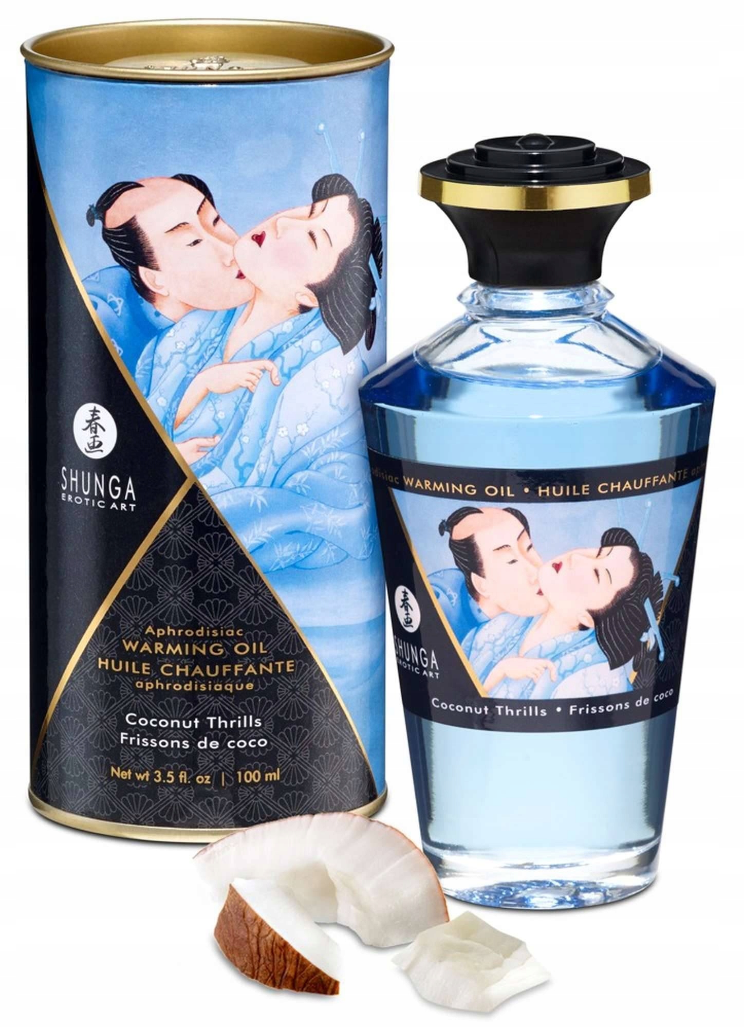 Hřejivý masážní olej Kokosový 100 ml s teplým efektem