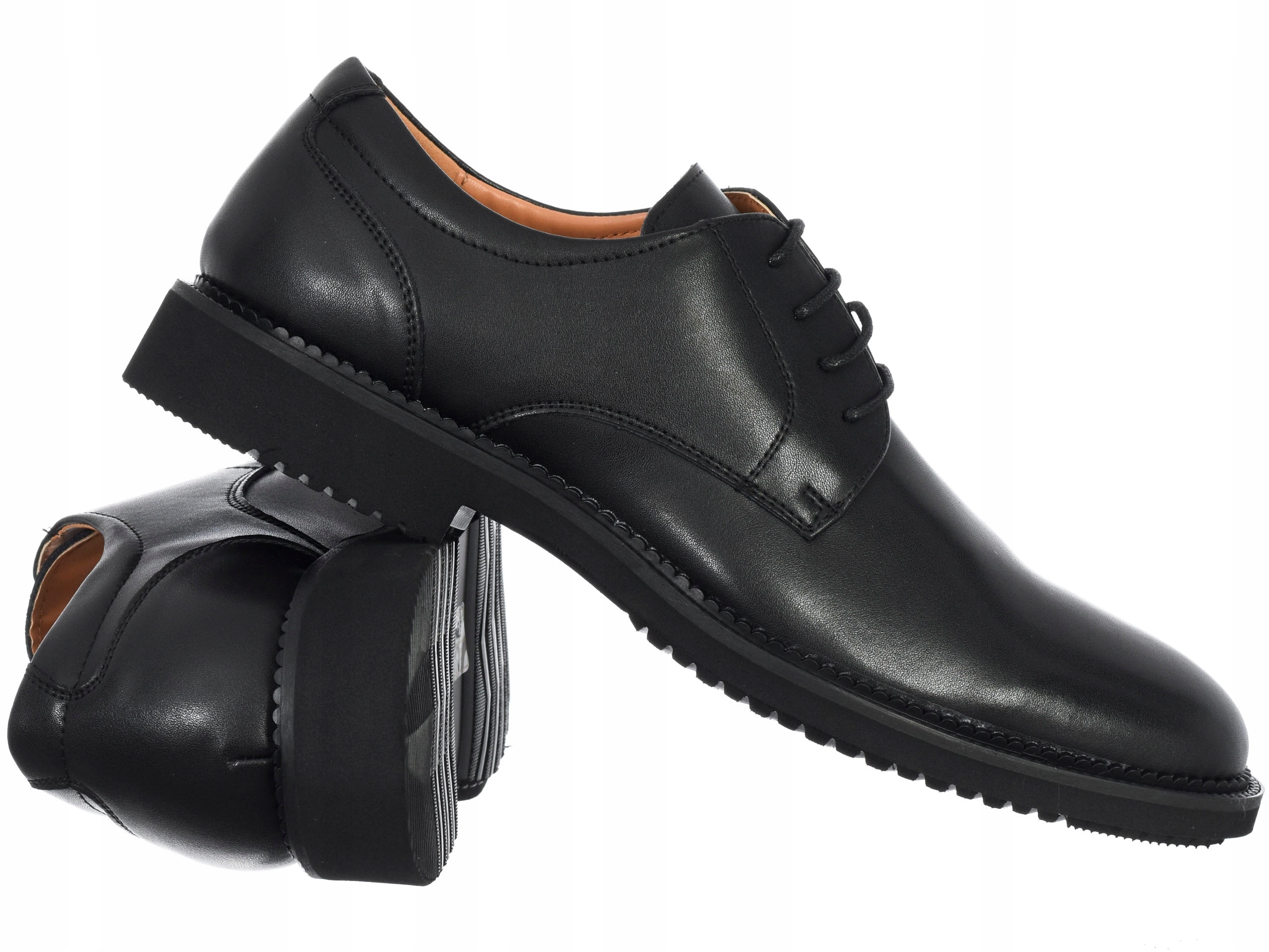 B Originals Buty Wizytowe Męskie HA230834A-10/BLACK skóra naturalna