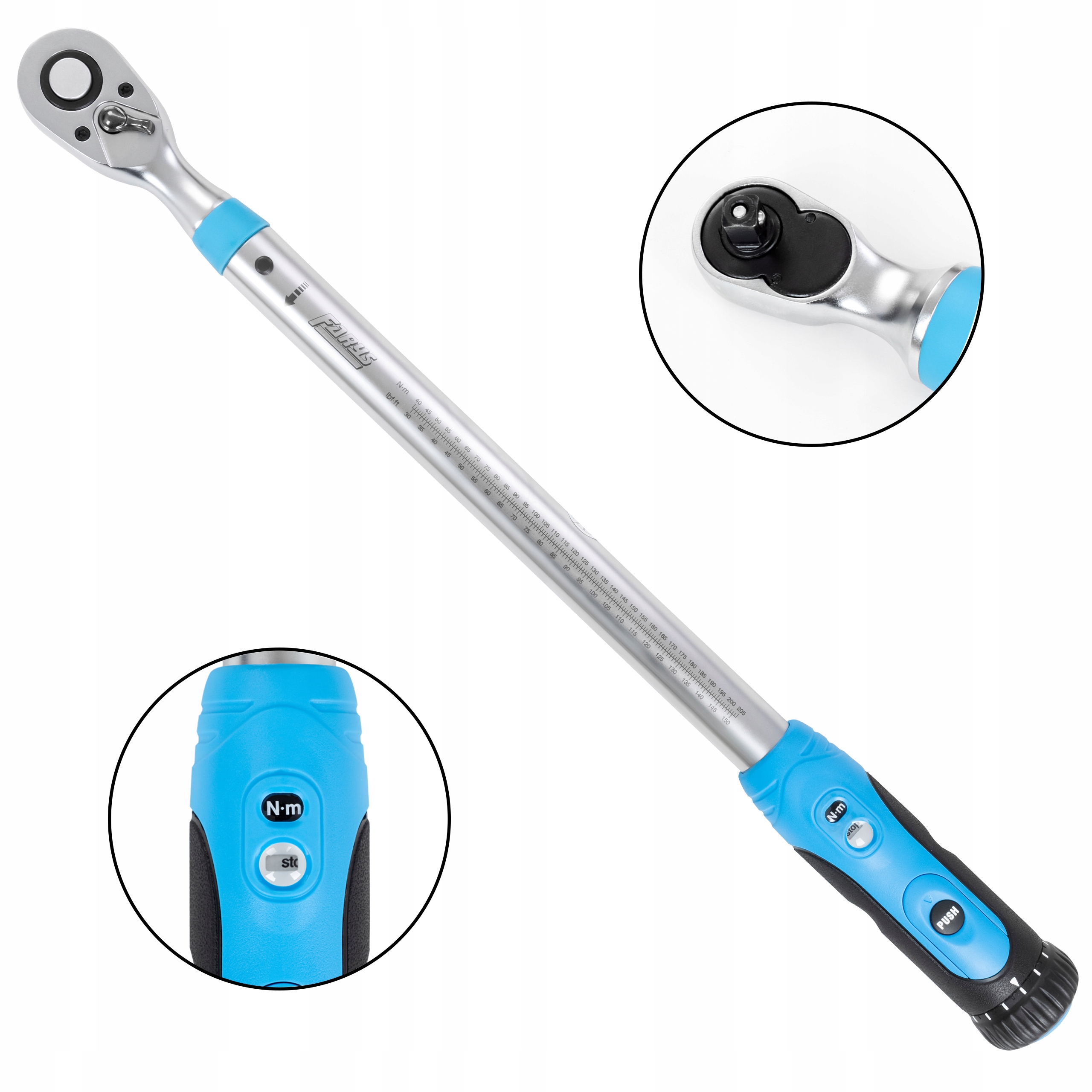 Dynamometrický klíč 1/2 40-200 Nm Dynamometr Certifikát FR2115