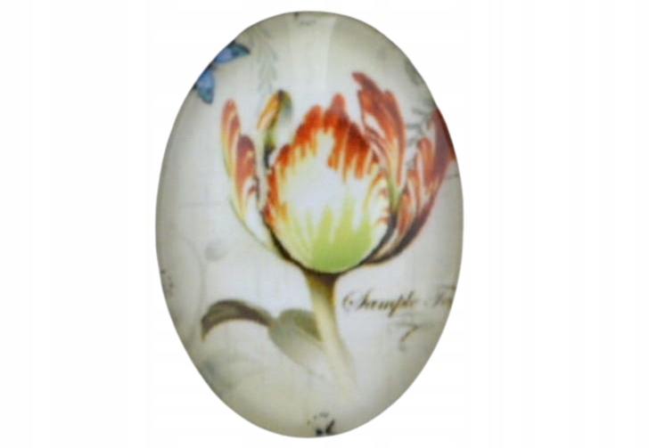 [046201] Kaboszon z obrazkiem 18*13mm tulipan