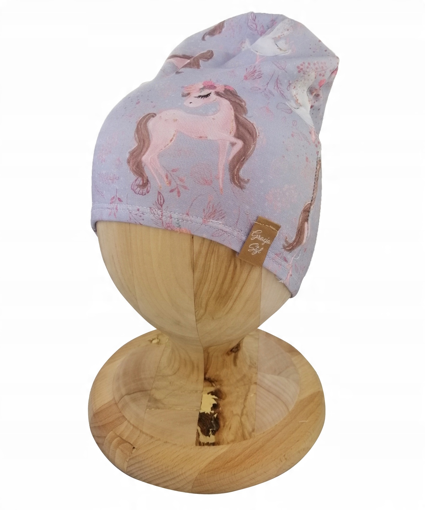 

Czapka smerfetka dziecięca na głowę obwód 48-51cm