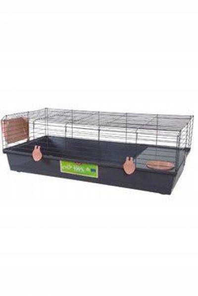 Levně Klec hlodavec Ehop 120cm šedá/růžová s výbavou Zolux
