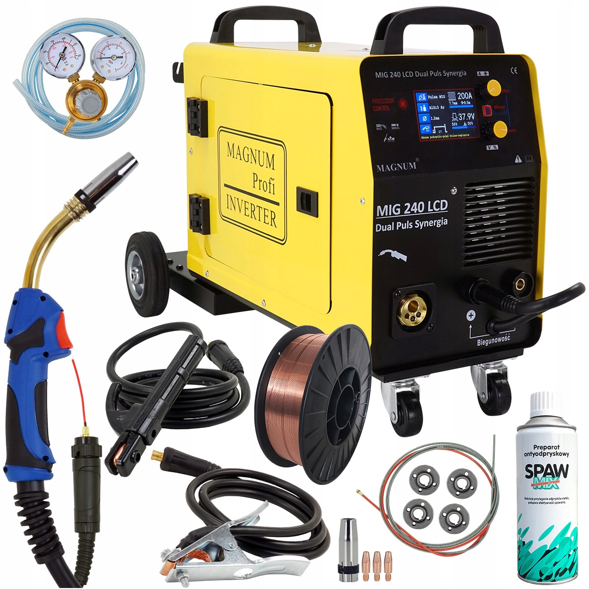 Зварювальний апарат Migomat Magnum mig 240 PULS Synergia LCD