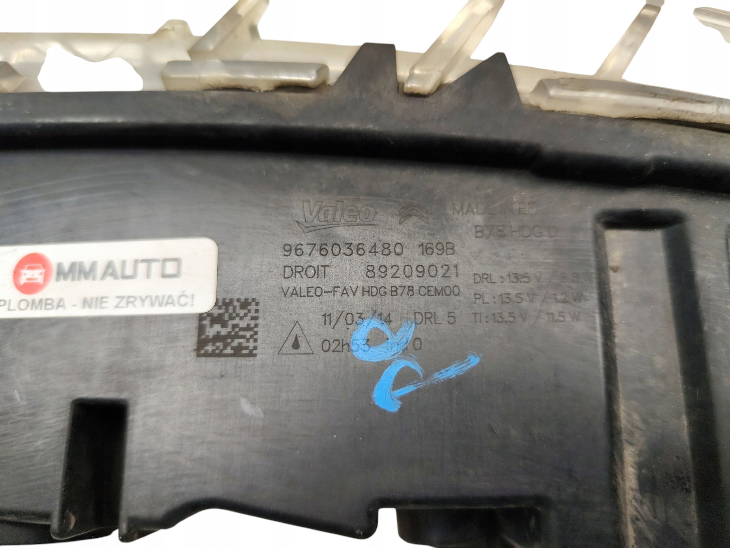 light light LED DRL front right CITROEN C4 PICASSO II (13-16) 9676036480