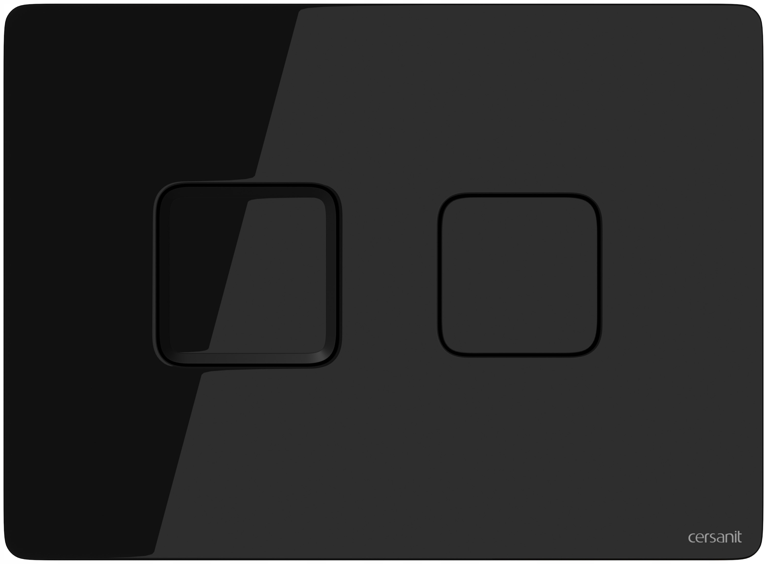 CERSANIT ACCENTO PRZYCISK SPŁUKUJĄCY SZKŁO CZARNE