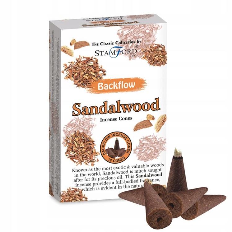 

Kadzidła backflow Stamford 12szt Drzewo Sandałowe