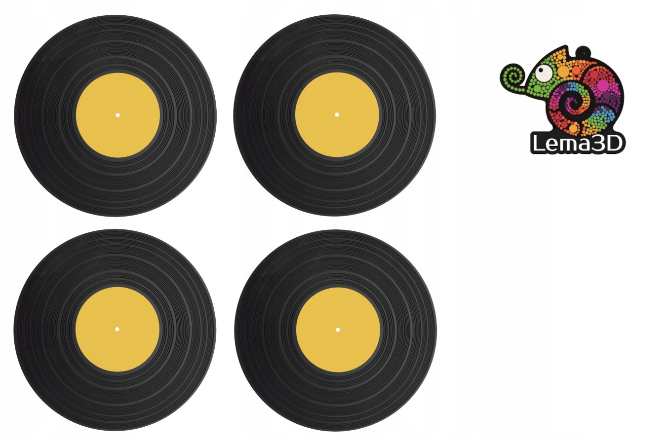 

Podstawki Pod Kubek Płyta Winylowa 4szt