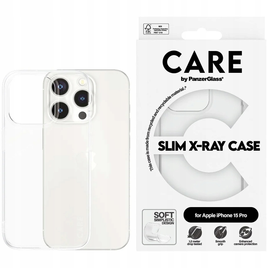 Etui na telefon do iPhone 15 Pro, wytrzymały case ochronny PanzerGlass