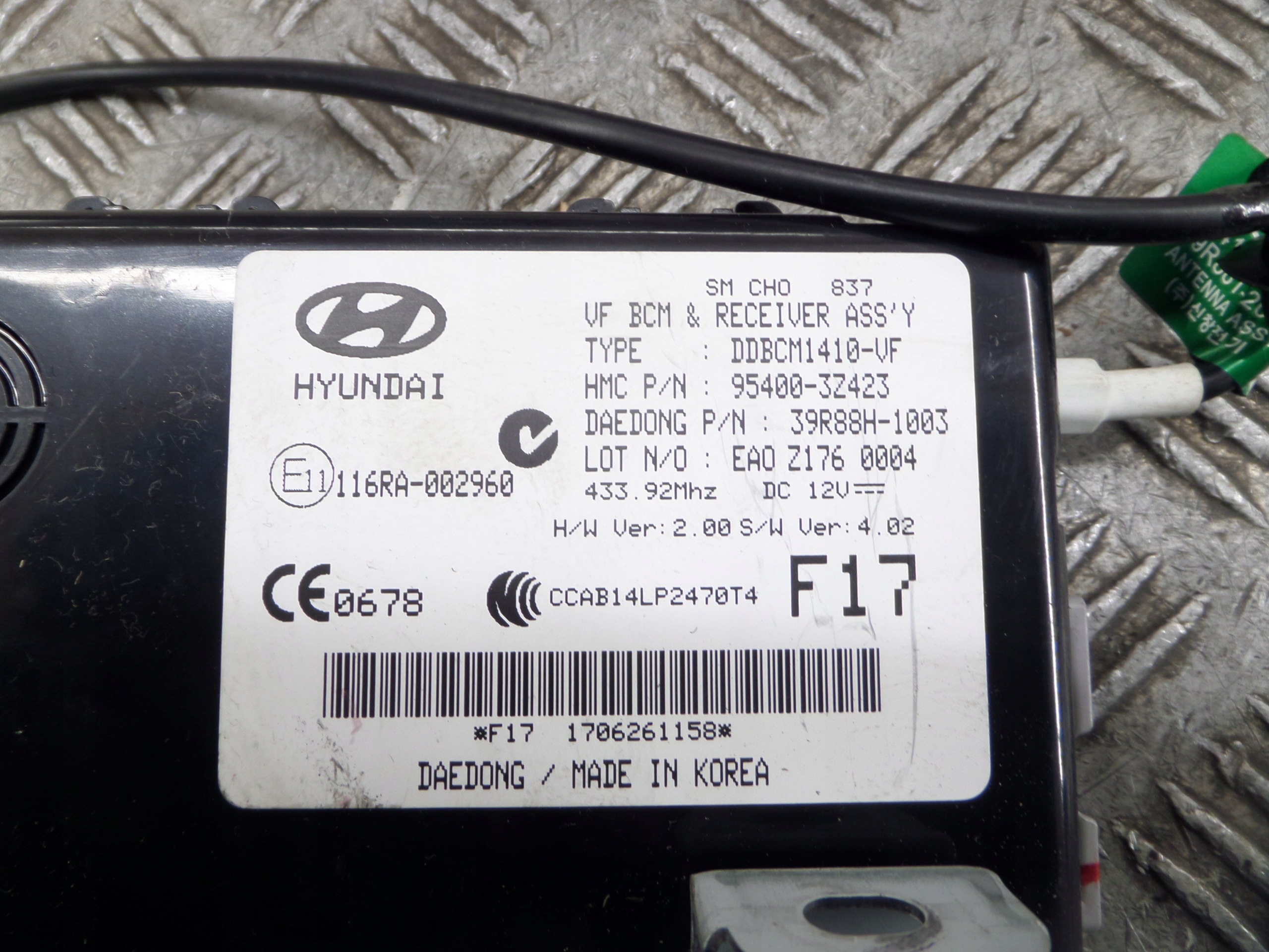 HYUNDAI I40 LIFT control unit module 95400-3Z423