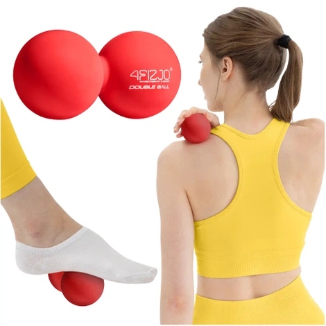 Podwójna Piłka Do Masażu Twarda Czerwona (duo-lacrosse Ball)
