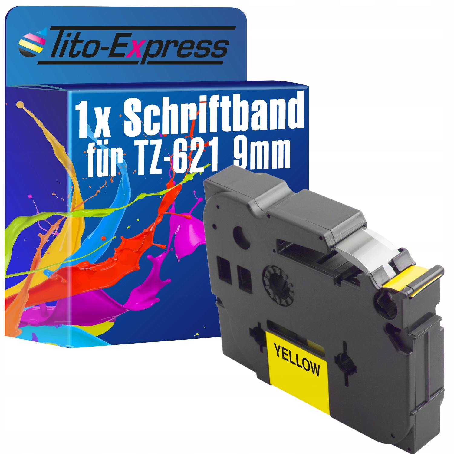 Taśma do Brother P-touch 9MM 8M ŻÓŁTA TZE-621