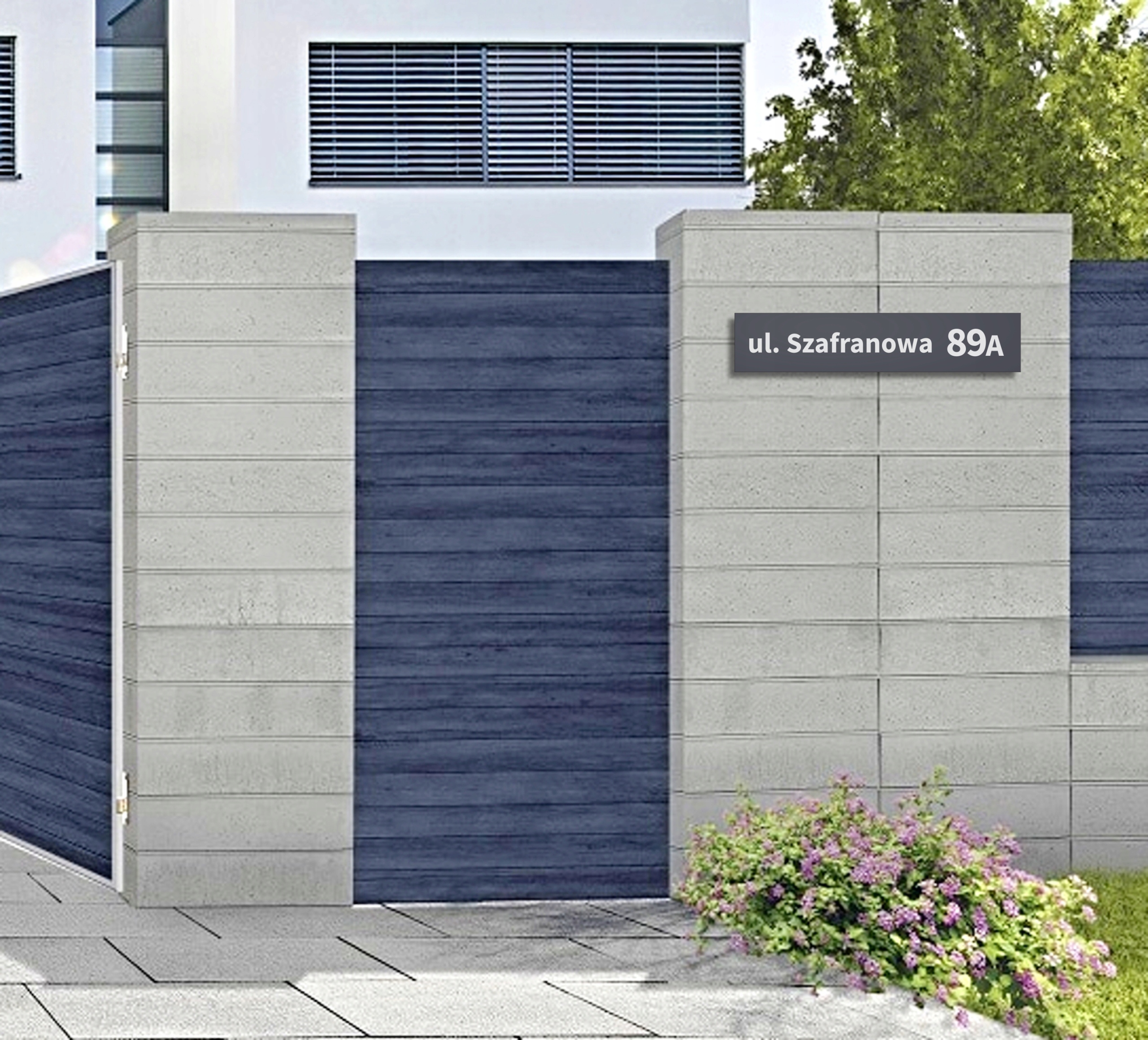 Numer domu tabliczka adresowa ALUMINIUM-ANTRACYT 5 Wysokość produktu 12 cm