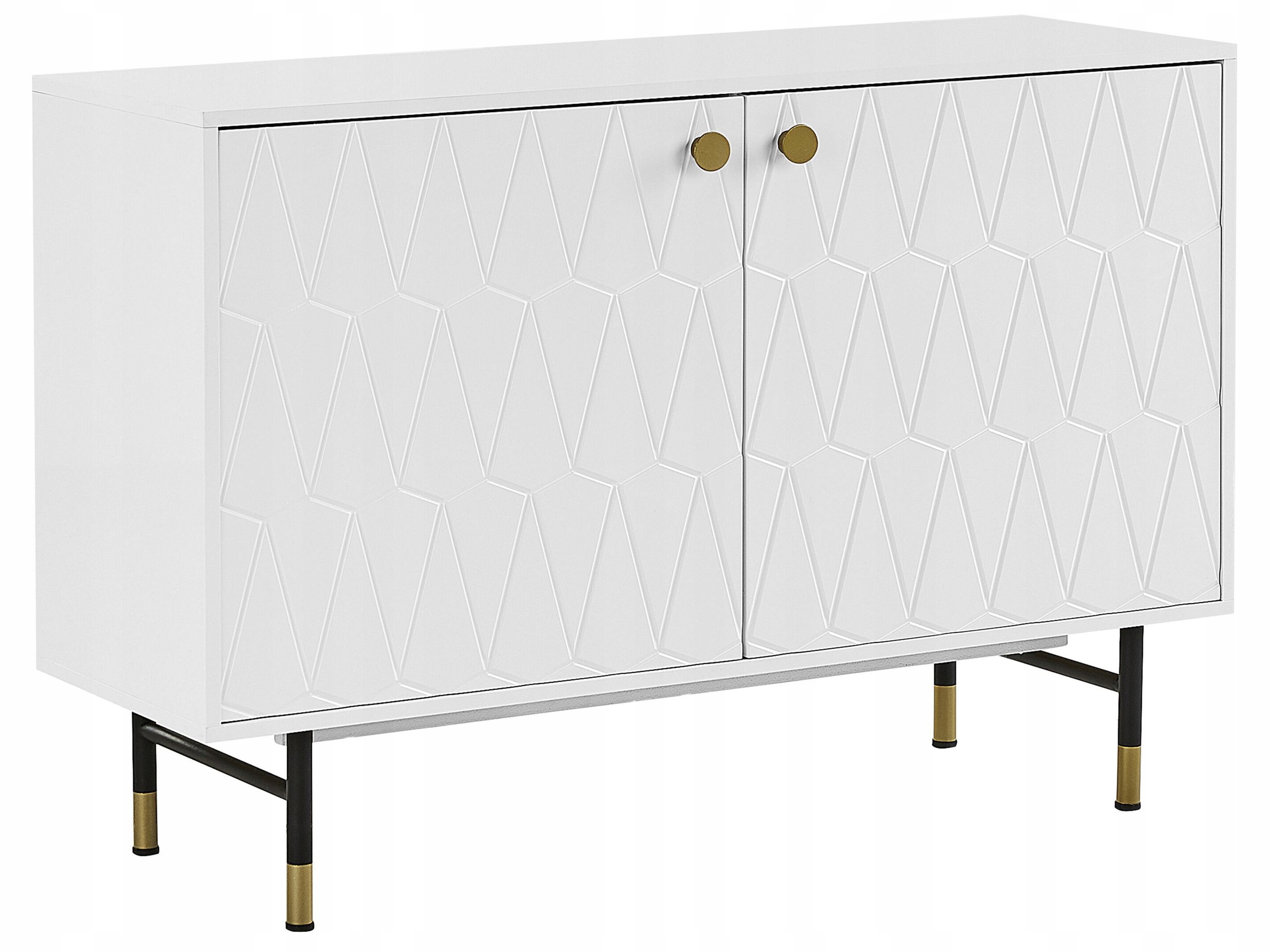 Komoda szafka z drzwiami 120 cm biała