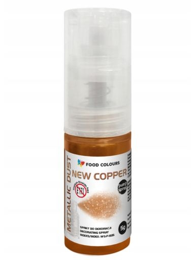 Levně Food Colours Potravinářské barvivo Mmetalické ve spreji, měď, třpytky