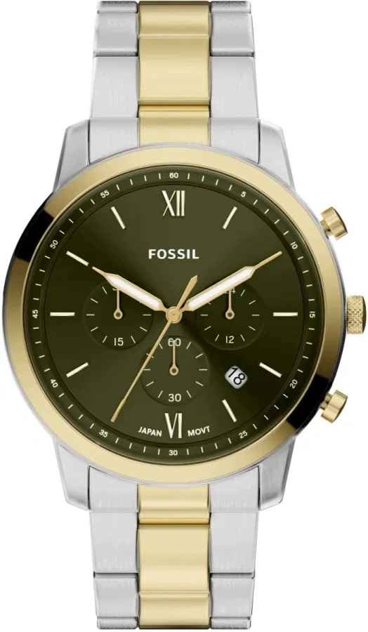 Pánské Hodinky Fossil FS6189 Neutra Chronograph Stříbrno-zlaté Na Náramku
