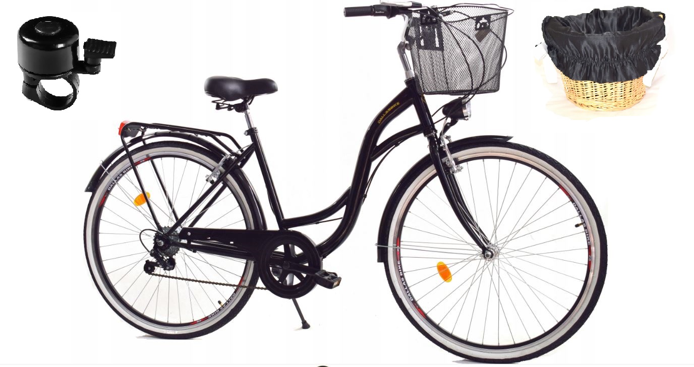 Rower Miejski Dallas 28" Damski Męski 7-Biegów Aluminiowy Kosz Wkład