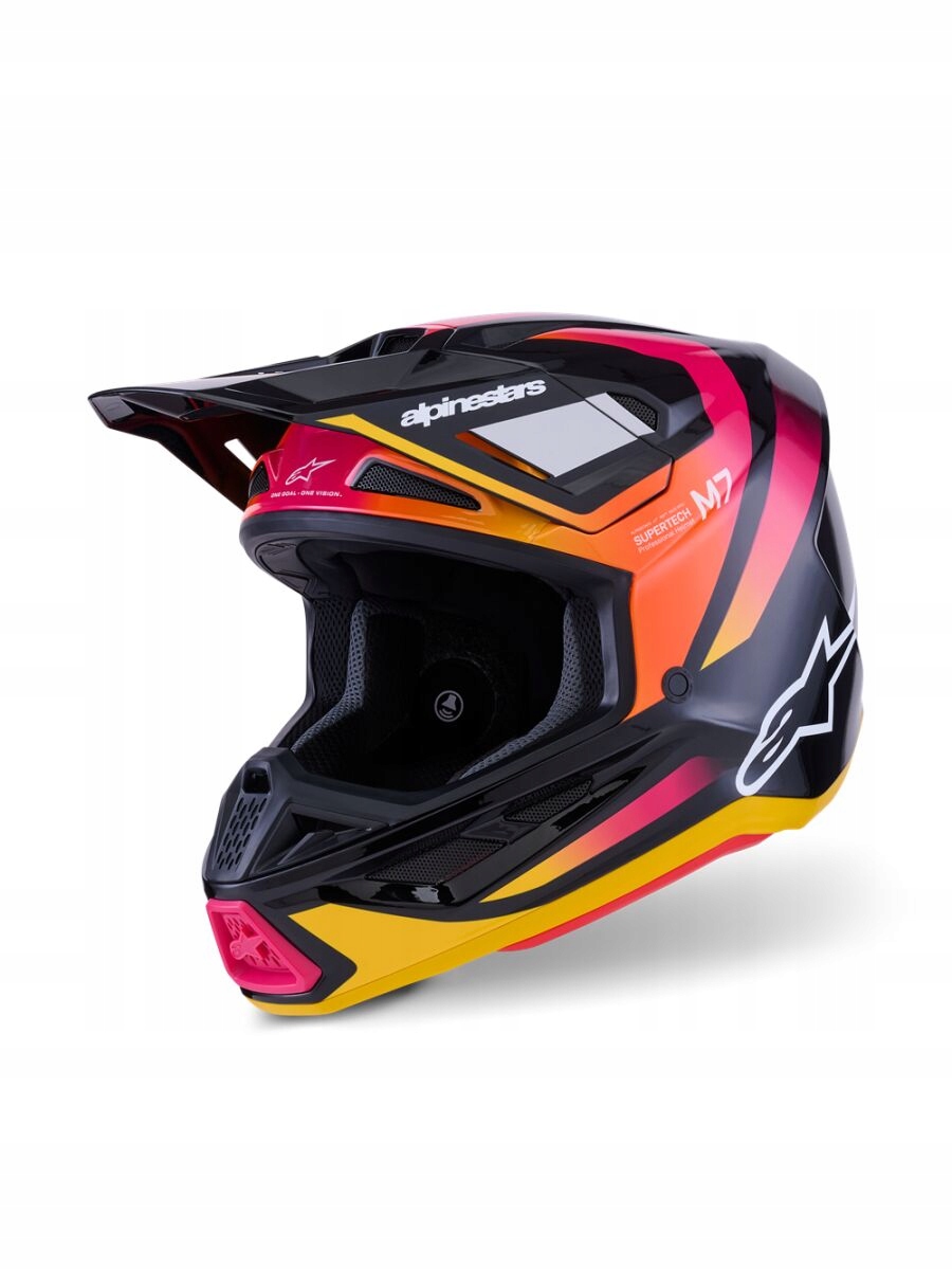 Crossová Prilba Alpinestars Supertech M7 Rise Black/yellow/pink XL