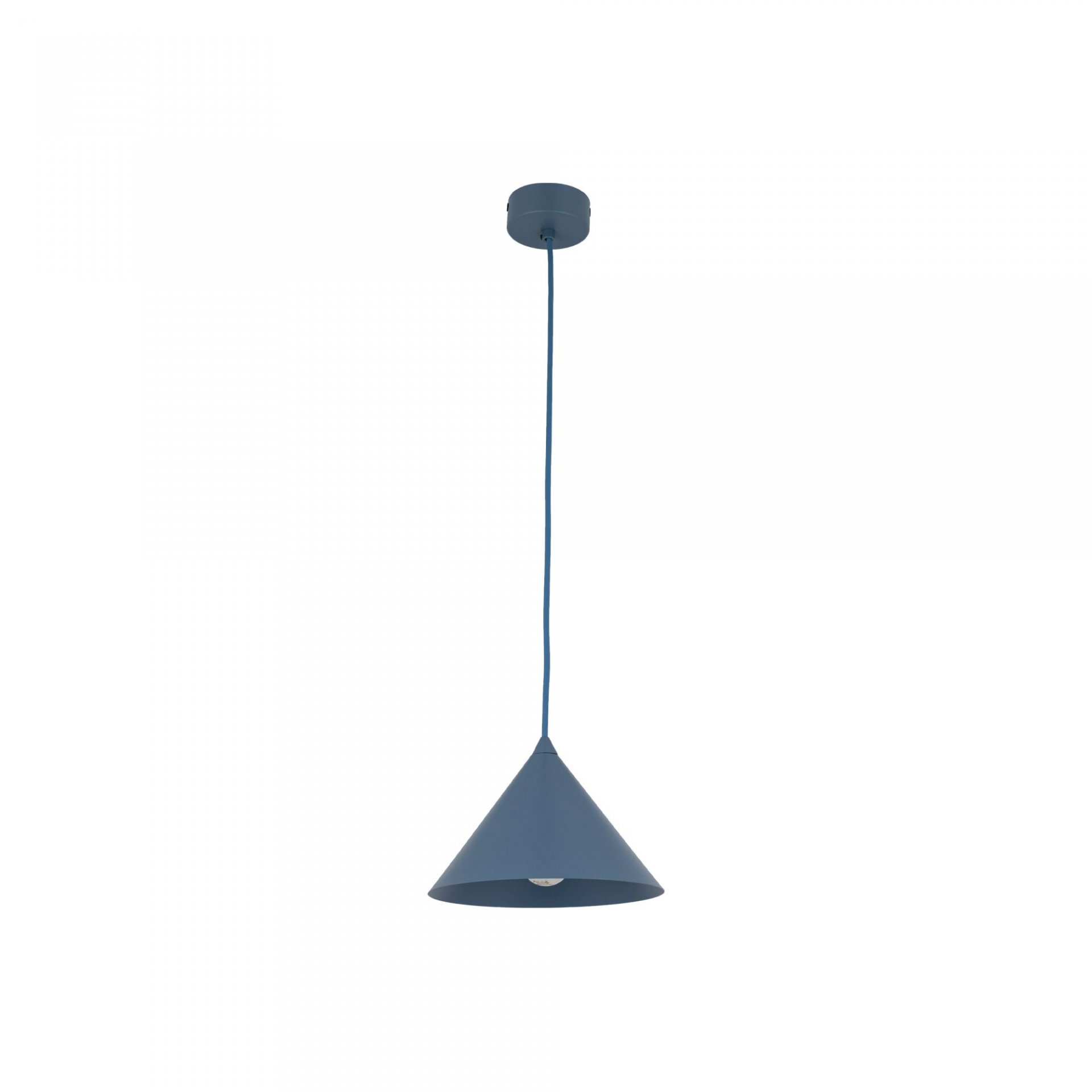 Závěsná stropní lampa Loft Metal Cono modrá 1xE27 155 cm Tk Lighting