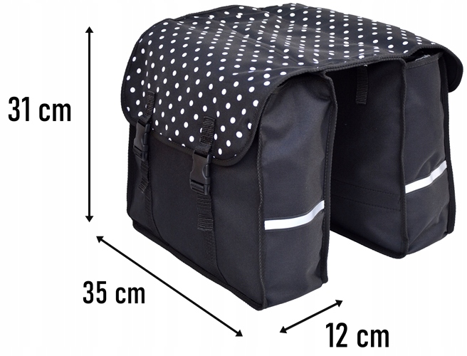 TORBA NA BAGAŻNIK ROWEROWY, SAKWA ROWEROWA 2x15L Materiał dominujący codura