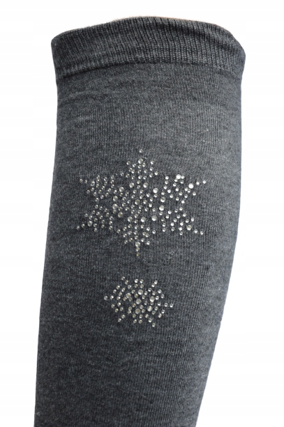 OCIEPLACZE getry długie szare cyrkonie MONA Marka inna