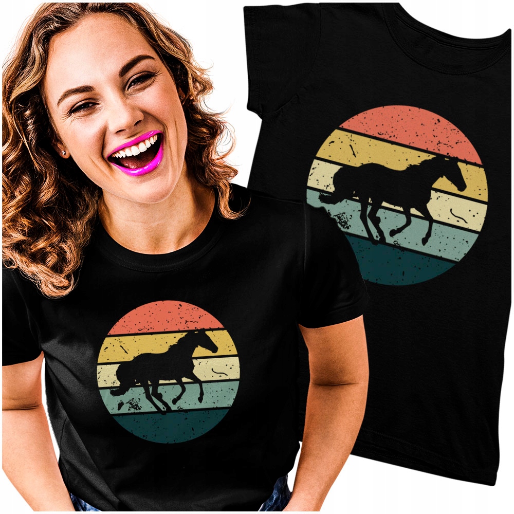 

Tshirt damski Konie Vintage Horse Stajnia Koń L