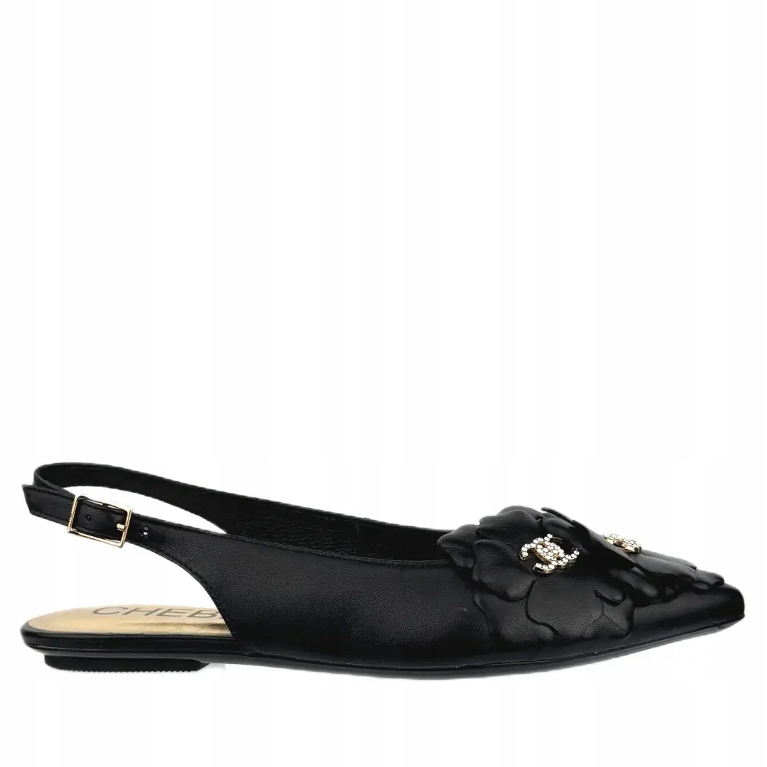 Dámské baleríny CheBello 4655-002-000-PSK-S379 černé 38, černá