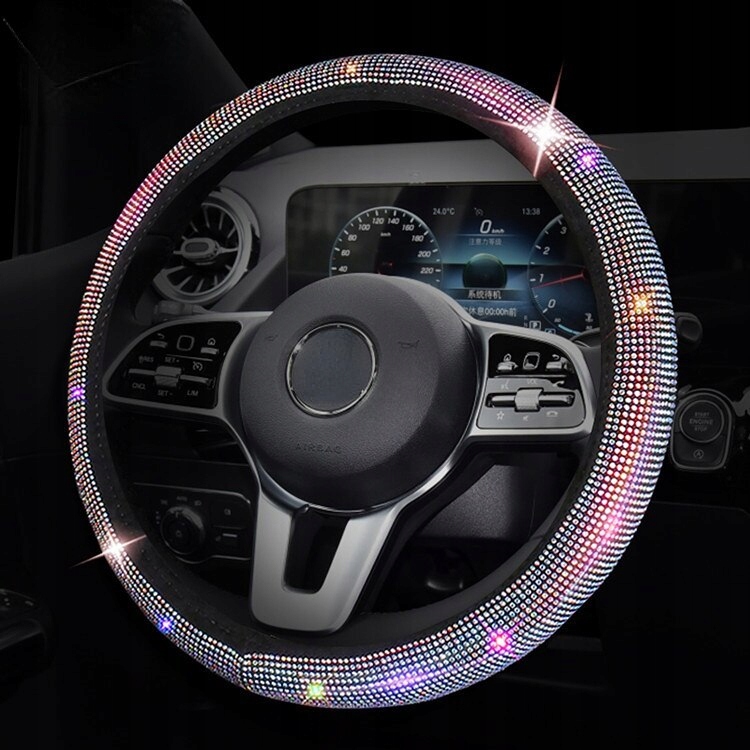 6935461950554113295 - Tesla Diamond Car Steering Wheel Cover New Full Di