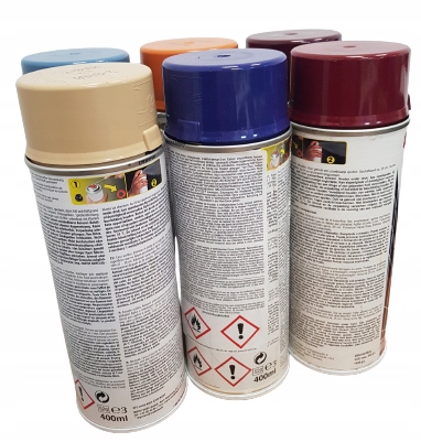 

Zestaw Lakierów Spray Różne MIX Kolorów 6x400ml