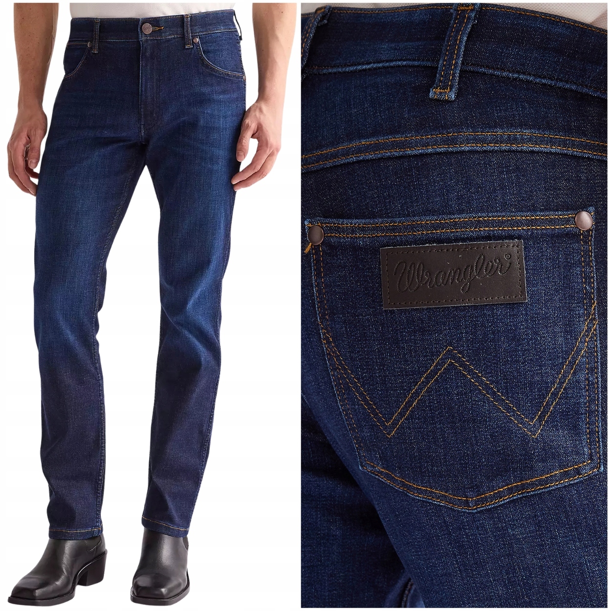 Wrangler Greensboro Navy Free To Stretch jednoduché džínové kalhoty W30 L32