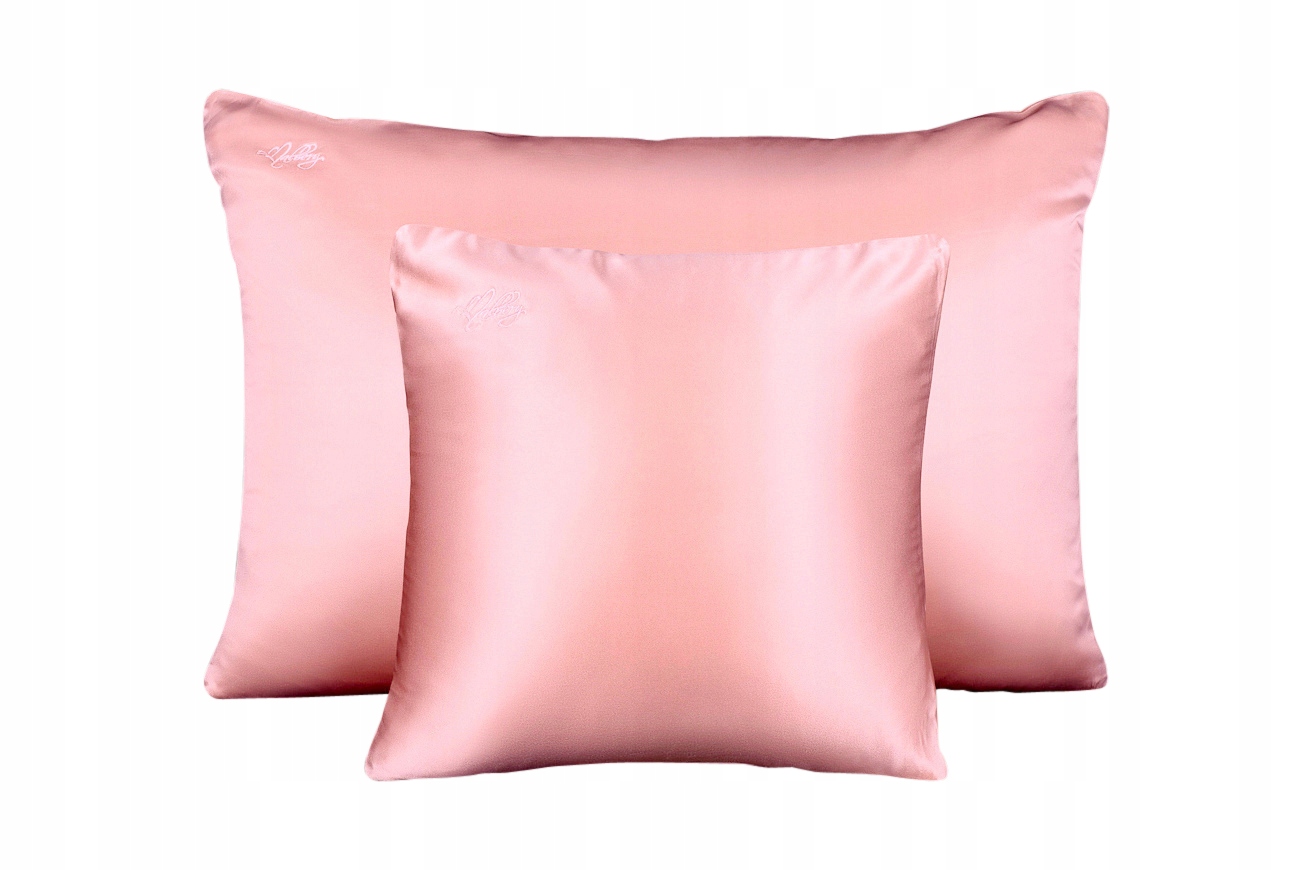 100% hedvábný povlak na polštář 40x40 Polštář Povlečení Pink světle růžová