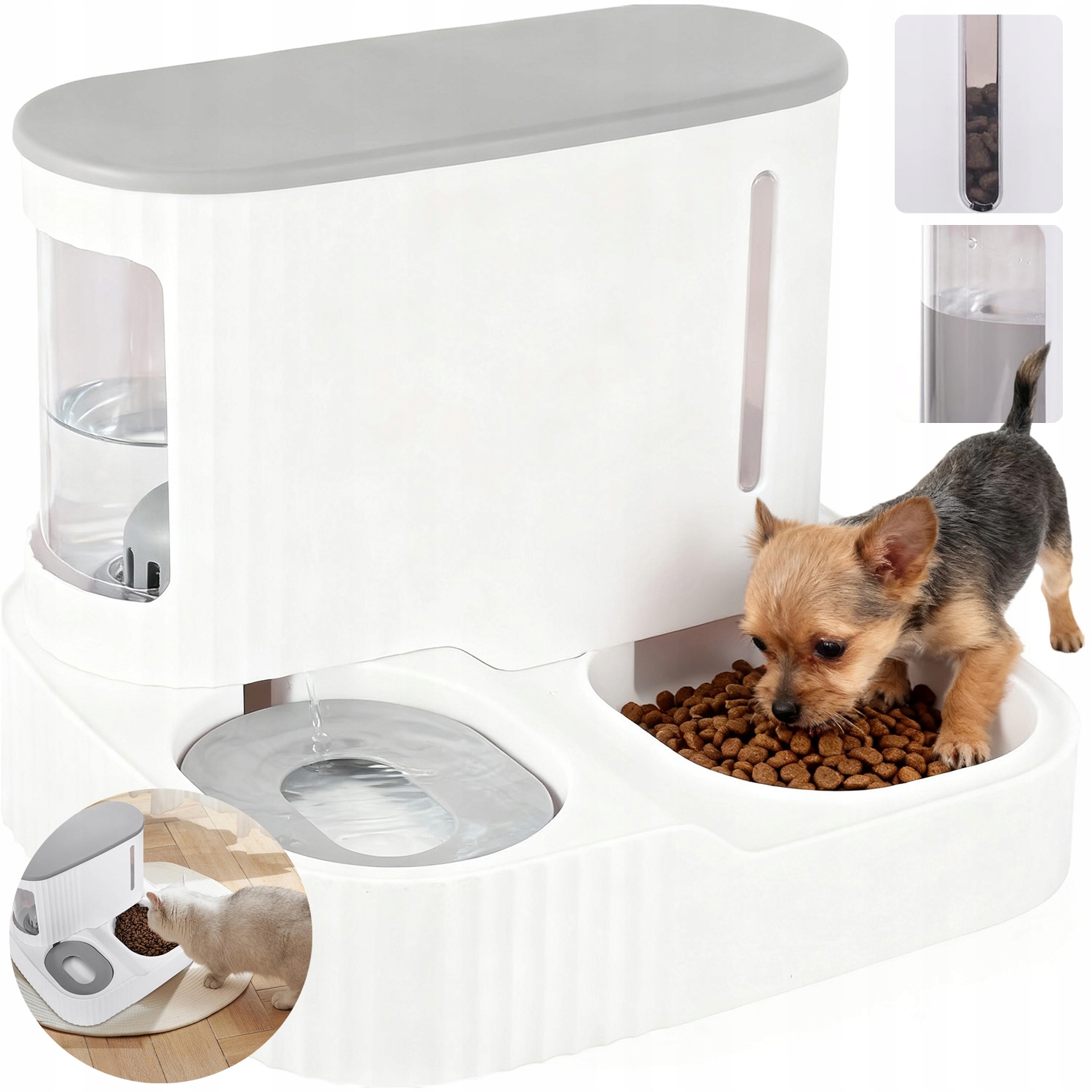 Levně Dávkovač Krmiva Pro Pro Psa Kočku Automatický Krmeník, Miska Pro Psy, Odolná