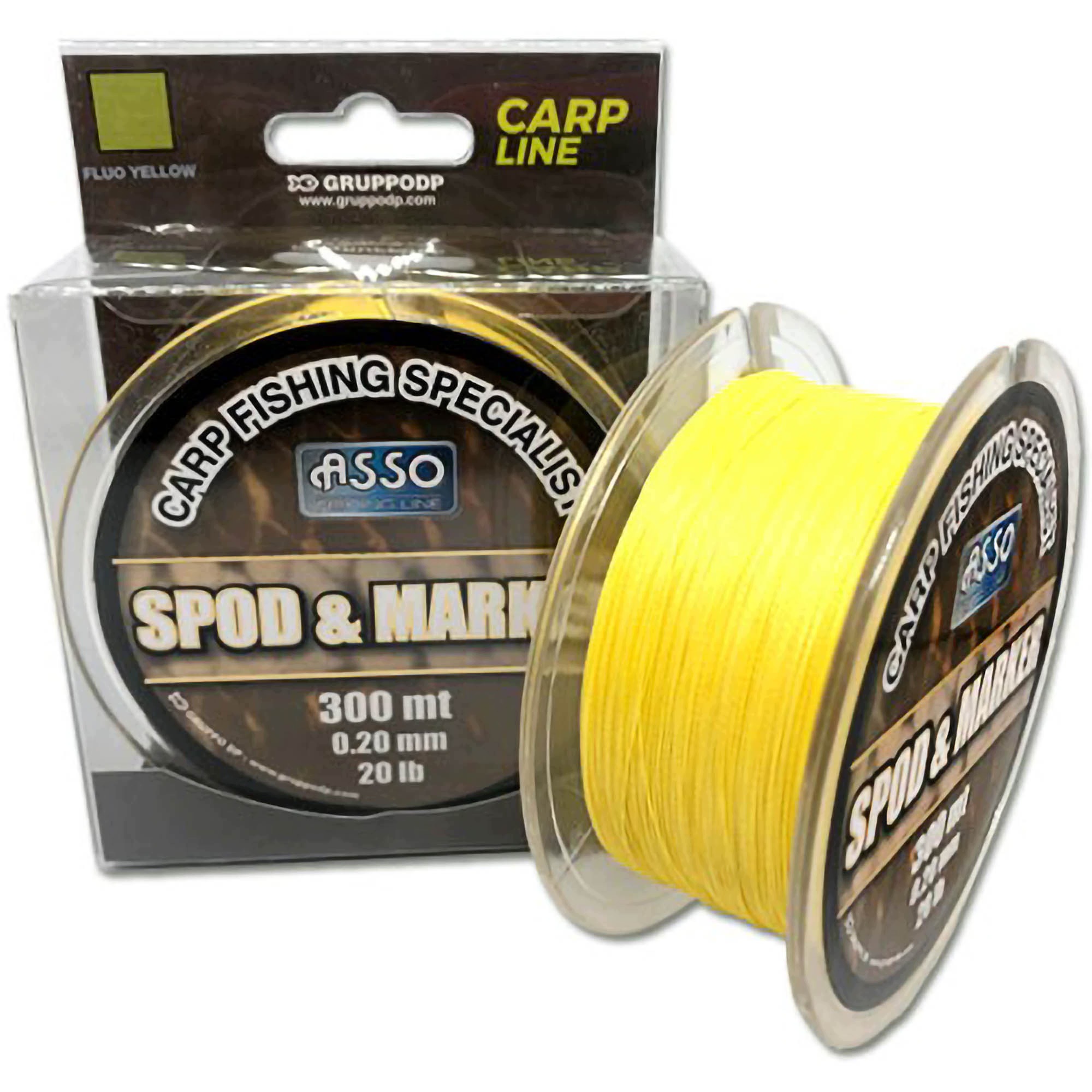 Plecionka Asso 4xPE Spod Marker Yellow 10 0,20mm 300m