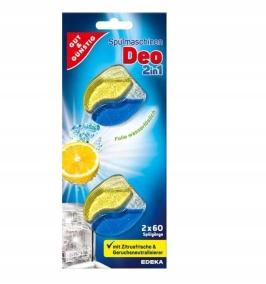

G&g Zapach do zmywarki 2x60 Zawieszka cytrynowa