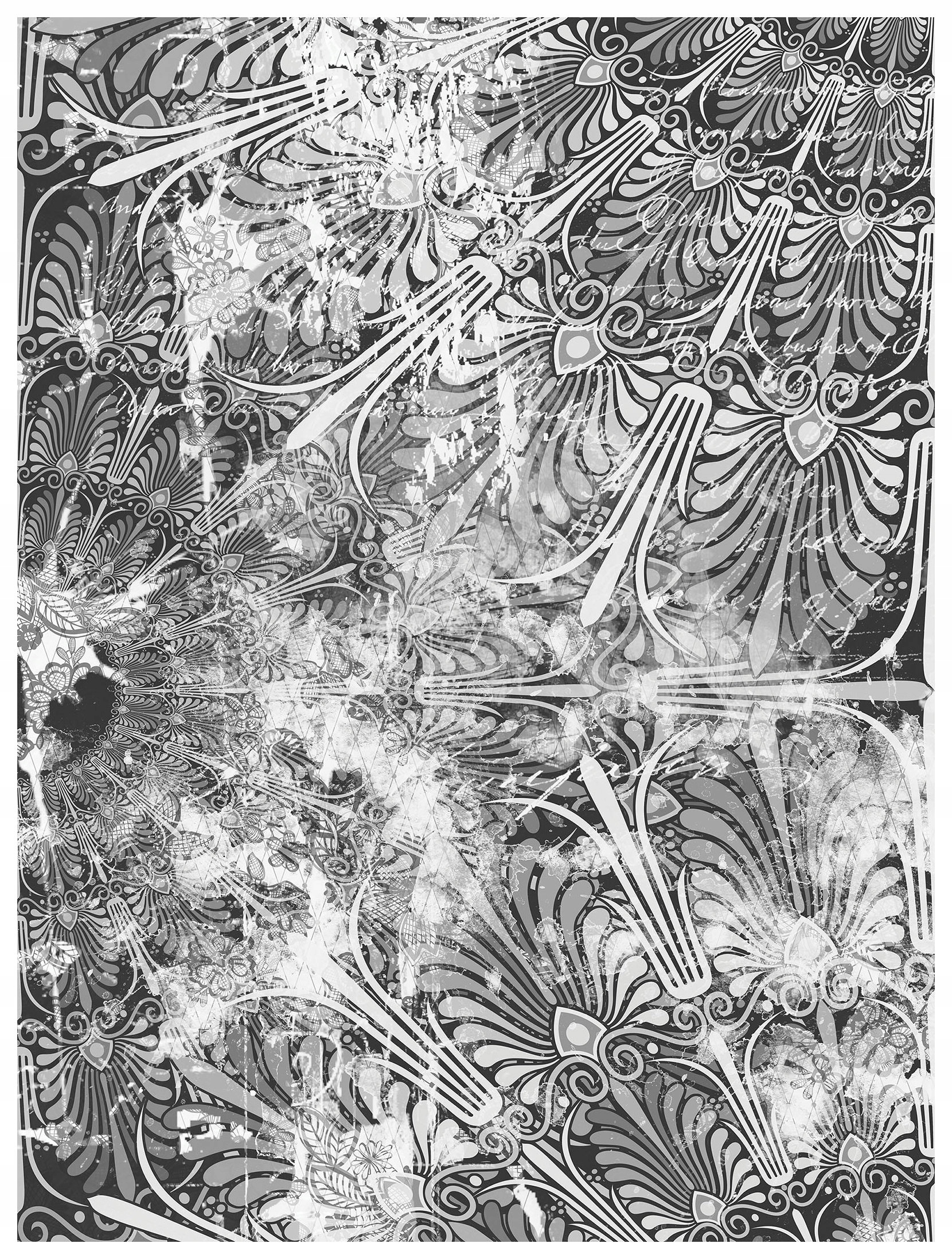 Fototapeta flizelina Geometrická květinová krajka elegance 184x254 lepidlo