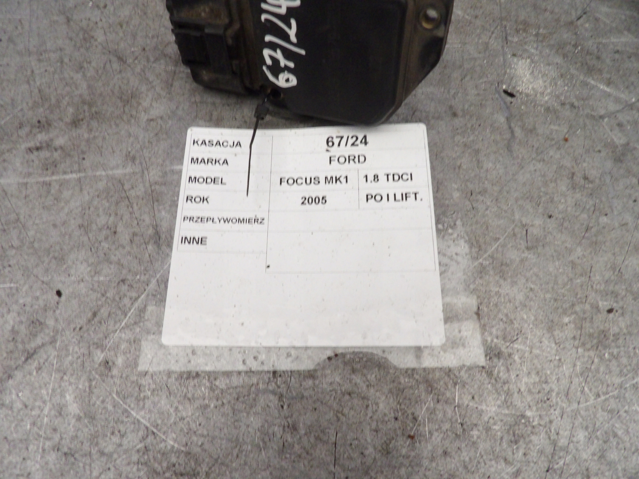 Ford Focus MK1 flow meter 1,8tdci 98AB12B579