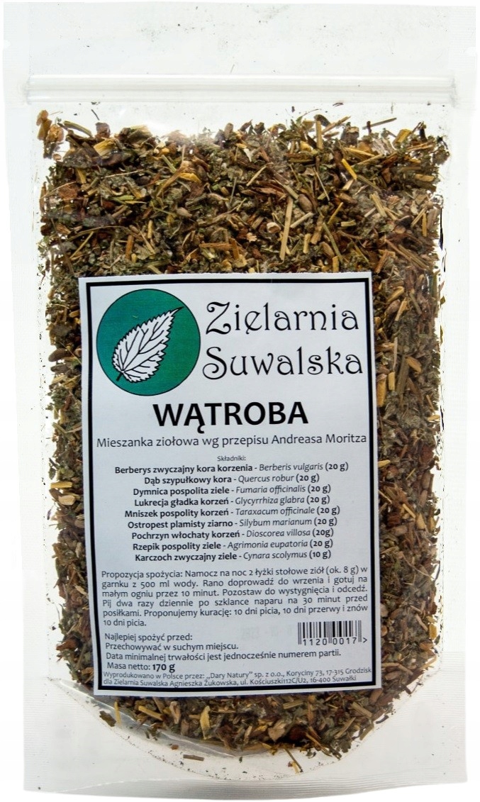 

Zioła mieszanka Wątroba 170g Zielarnia Suwalska