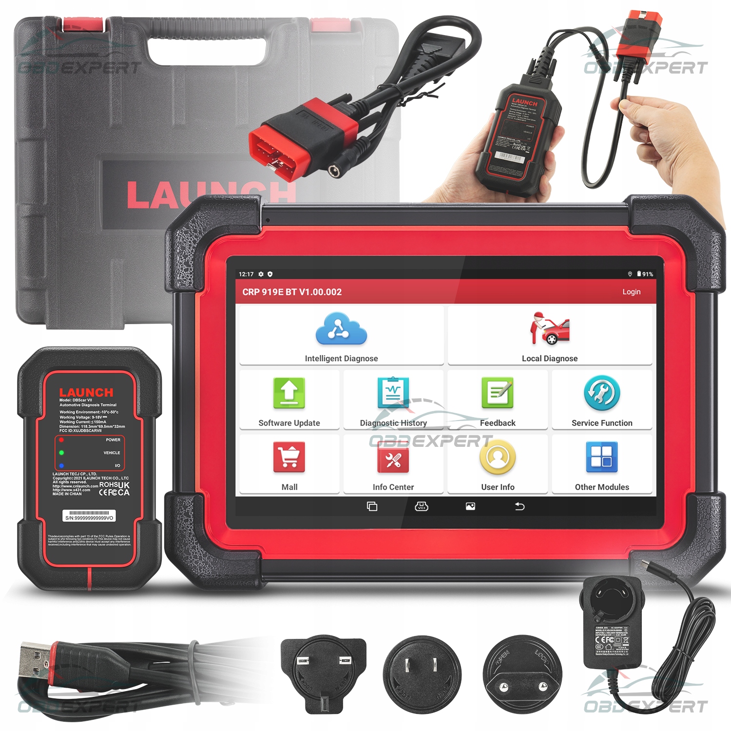 Bezdrôtový diagnostický tablet OBD2 Launch Crp 919E Bt j.PL