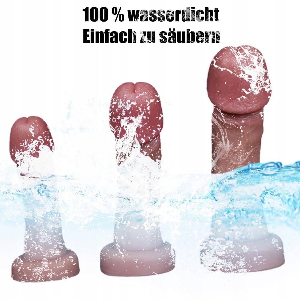 KUAECR Silikonowy Realistyczny Dildo z Przyssawką Dla Kobiet i Mężczyzn — miniatura 3