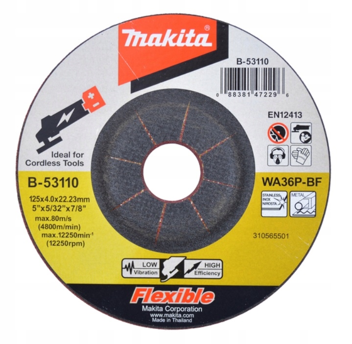 

Makita B-53110 Elastyczna Tarcza Szlifierska 125mm