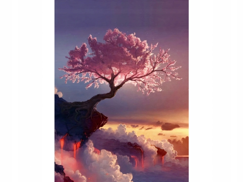 

Haft Diamentowy Mozaika Drzewo W Chmurach 30x40cm