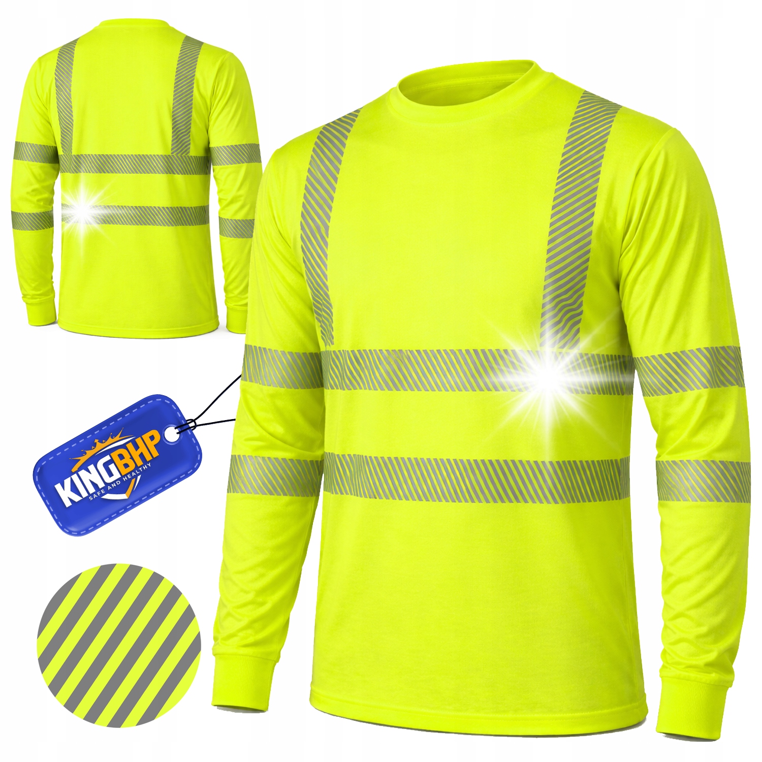 Koszulka robocza t-shirt KING BHP T-SHIRT LONG HT VIS